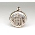 veche amuleta tibetata "  Visvavajra ". argint & coral. Buthan